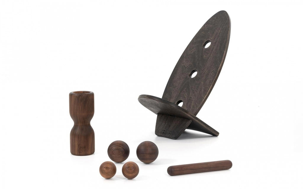 Large Skateboard Set Walnut Black