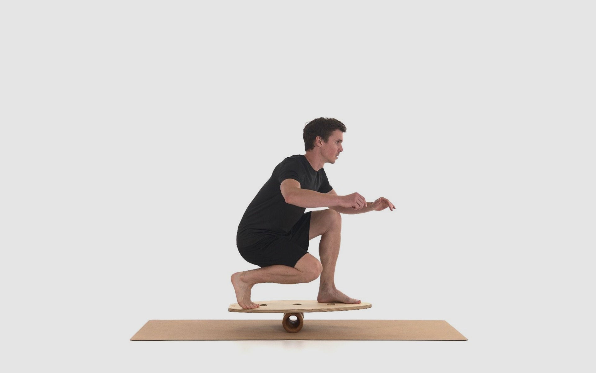 Large Skateboard Set Walnut Black