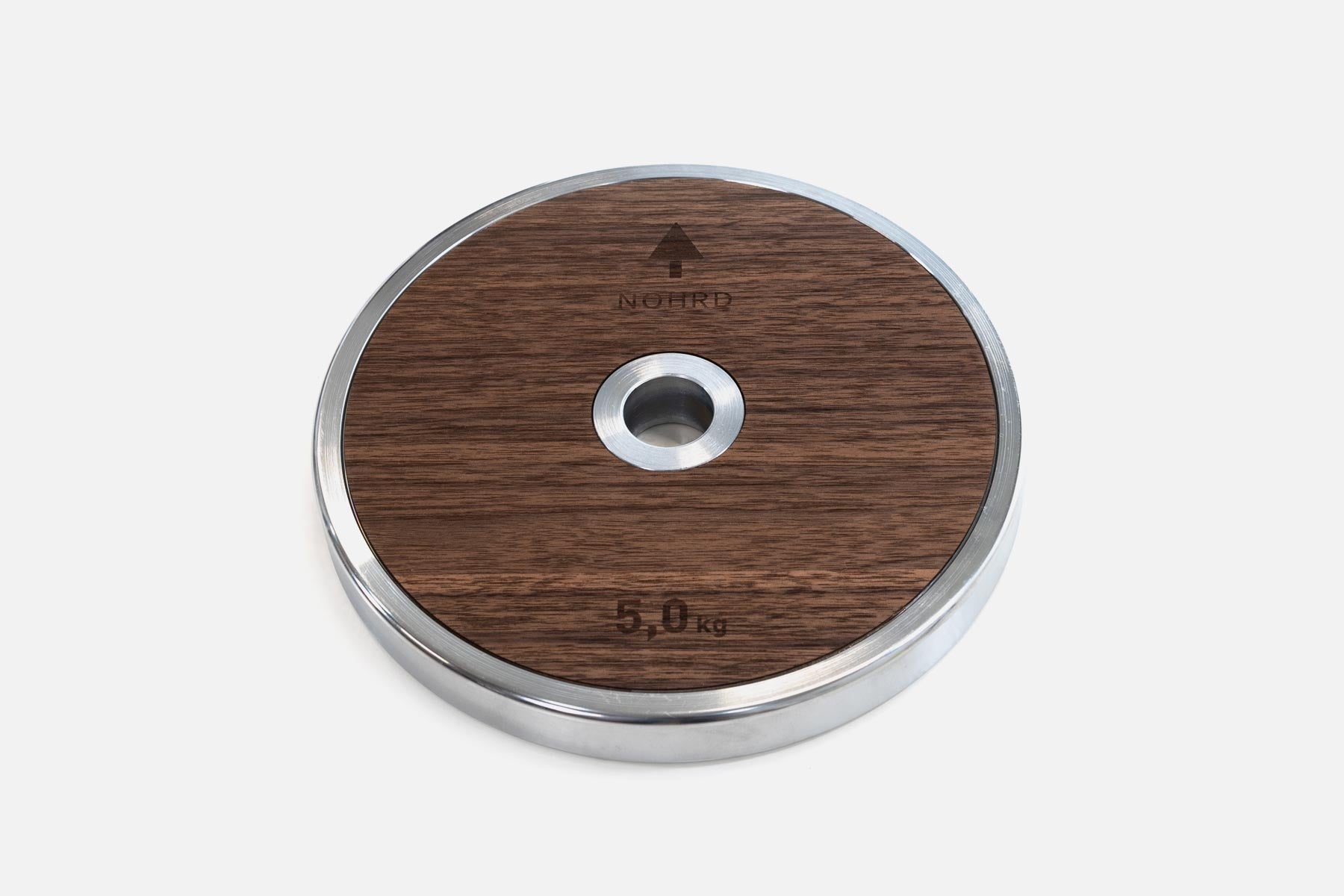 2 x Weight Plates 5.0 kg Walnut